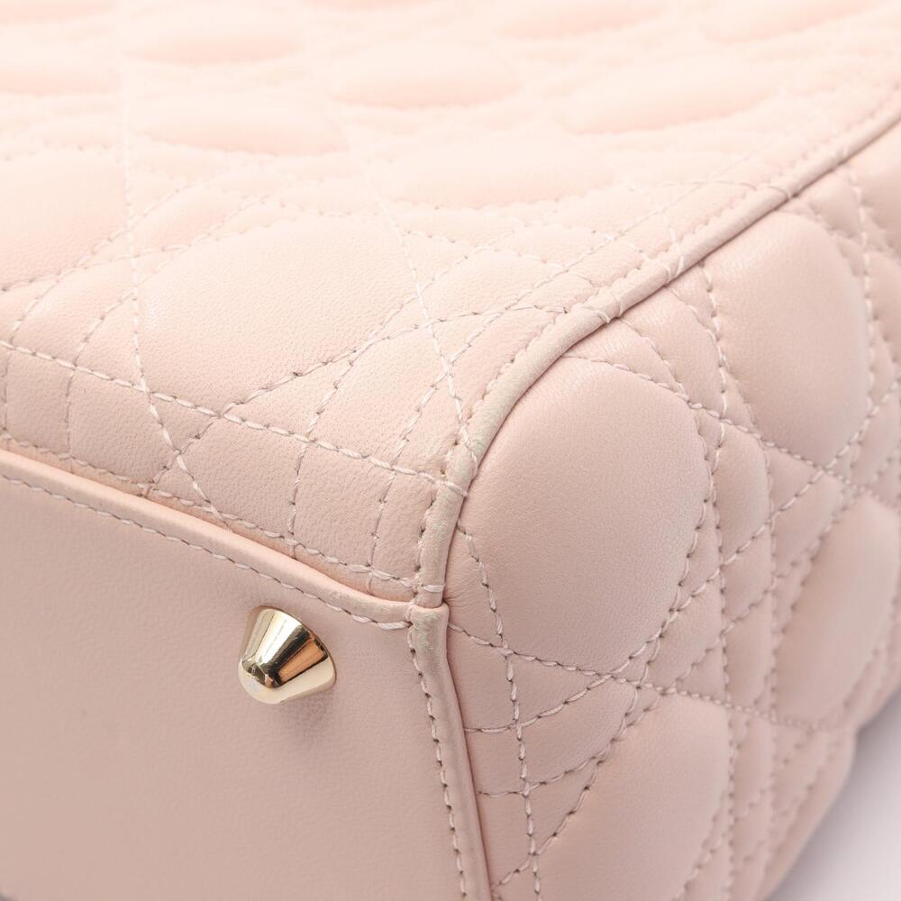 Dior Lady Cannage Handbag Leather Pink - Picture 10 of 14